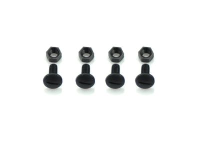 SCREW M5X10 + ECROUS  NYLON BLACK (4+4)