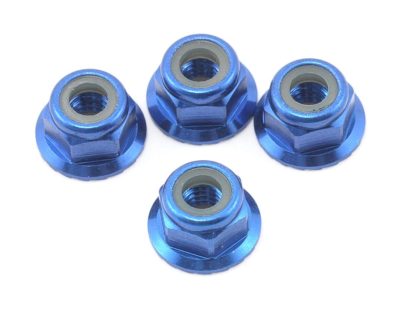 Ecrous alu anodisés épaulés 4mm