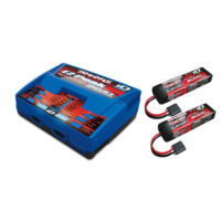 Traxxas Chargeur Double Sortie iD 100W 2972G + 2X Lipo 11.1V 500